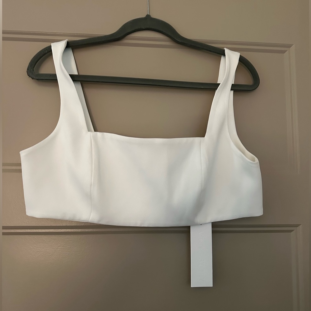 White Story white crop top